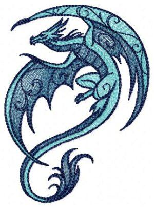 Blue Dragon Free Embroidery Design