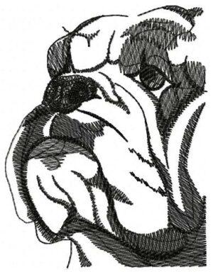 Buldog Free Embroidery Design