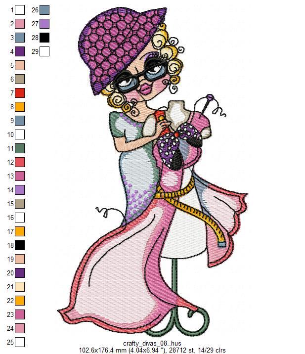 Crafty Divas Free Embroidery Design