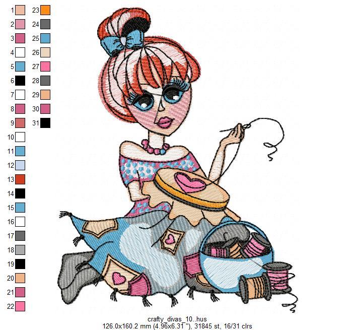 Crafty Divas Free Embroidery Design