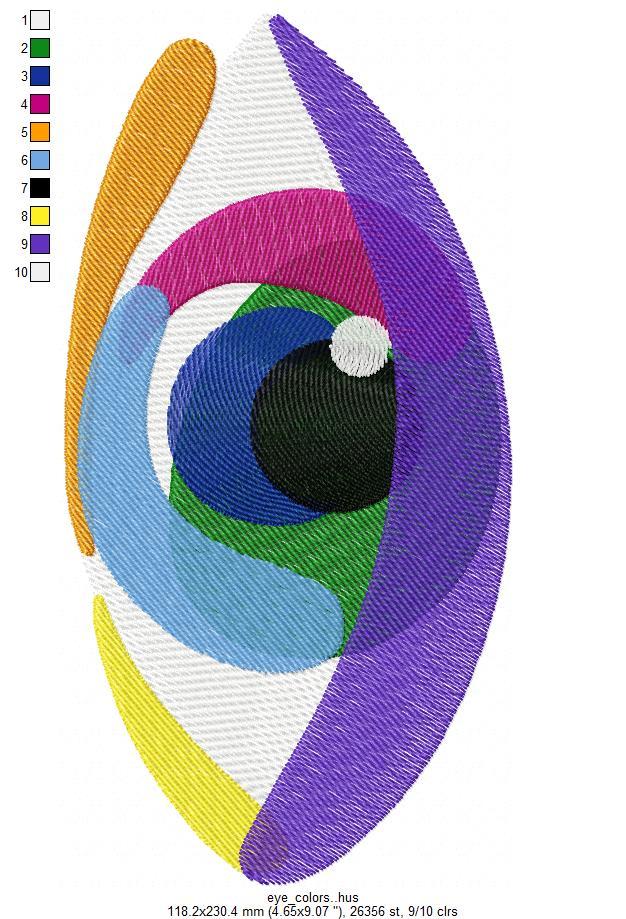 Eye Colors Free Embroidery Design