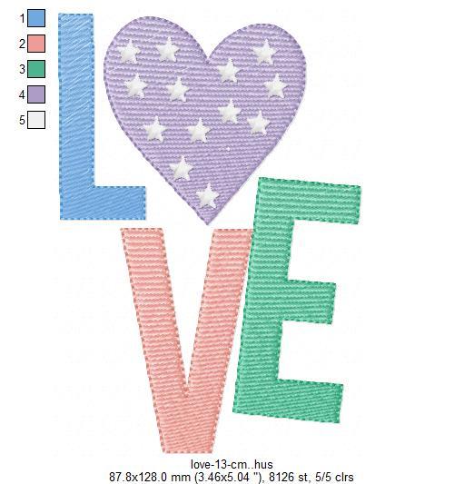 Love Cm Free Embroidery Design