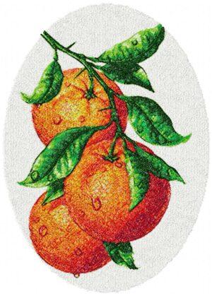 Orange Free Embroidery Design