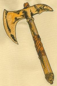 Yellow Knife Hammer Free Embroidery Design
