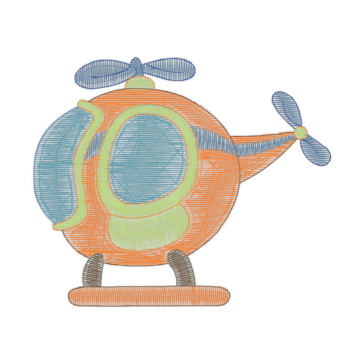 830037900Transport Free free machine embroidery design — 2.7×2.26 in — 5,566 stitches — 10 colors — DST, EXP, JEF, PEC, PES