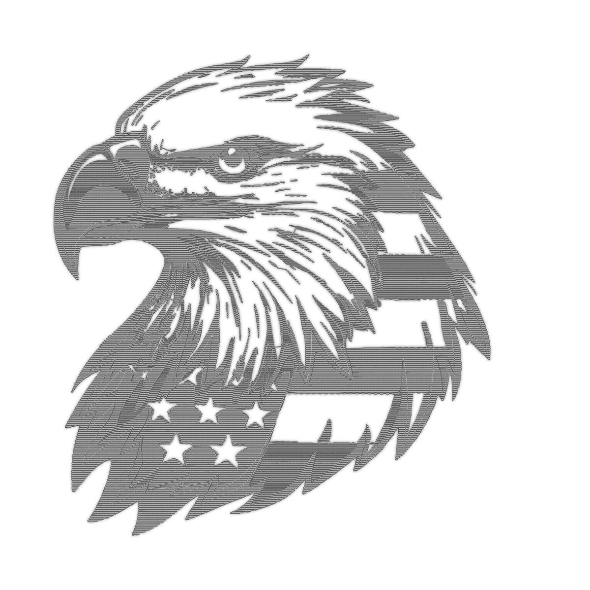 Eagle Free free machine embroidery design — 4.17×4.61 in — 45,137 stitches — 0 colors — DST, EXP, JEF, PEC, PES