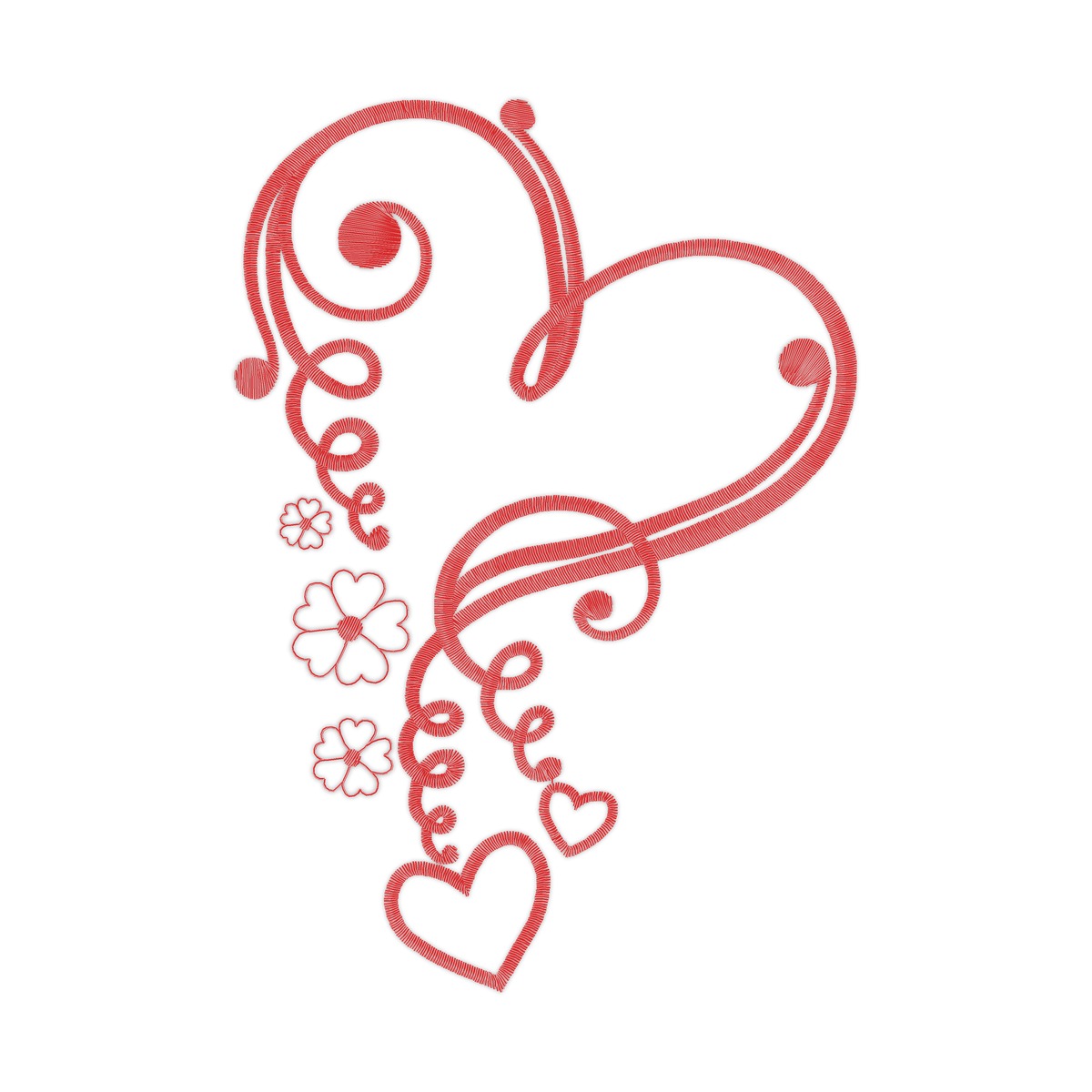 417 X 600 Inch Free free machine embroidery design — 4.18×6.01 in — 7,834 stitches — 1 colors — CND, DST, EXP, HUS, JEF