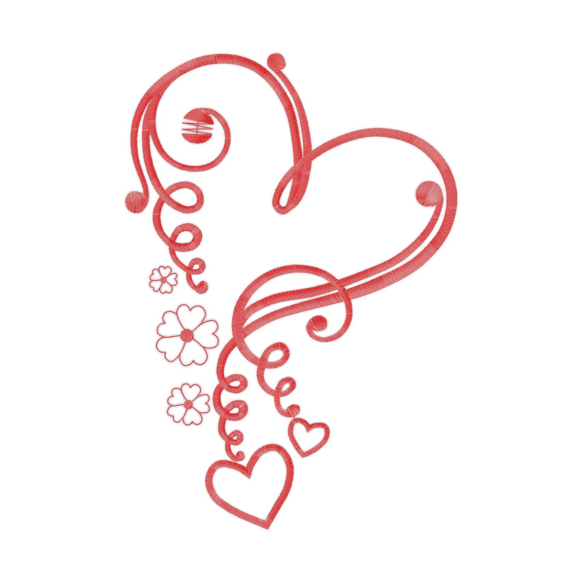 522 X 750 Inch Free free machine embroidery design — 5.23×7.52 in — 9,982 stitches — 1 colors — CND, DST, EXP, HUS, JEF