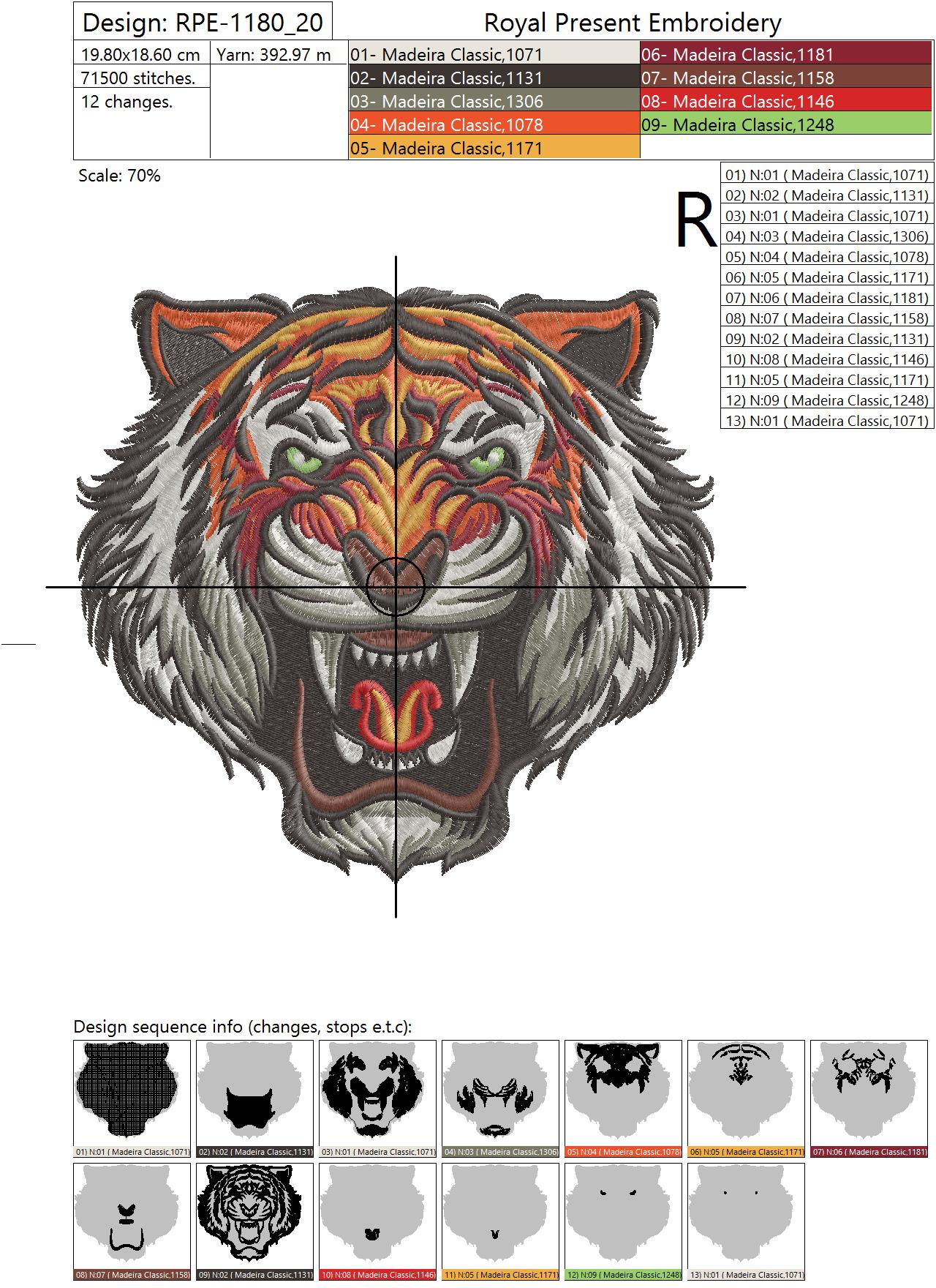 Rpe Free free machine embroidery design — 7.8×7.32 in — 71,531 stitches — 13 colors — DST, EXP, HUS, JEF, PEC