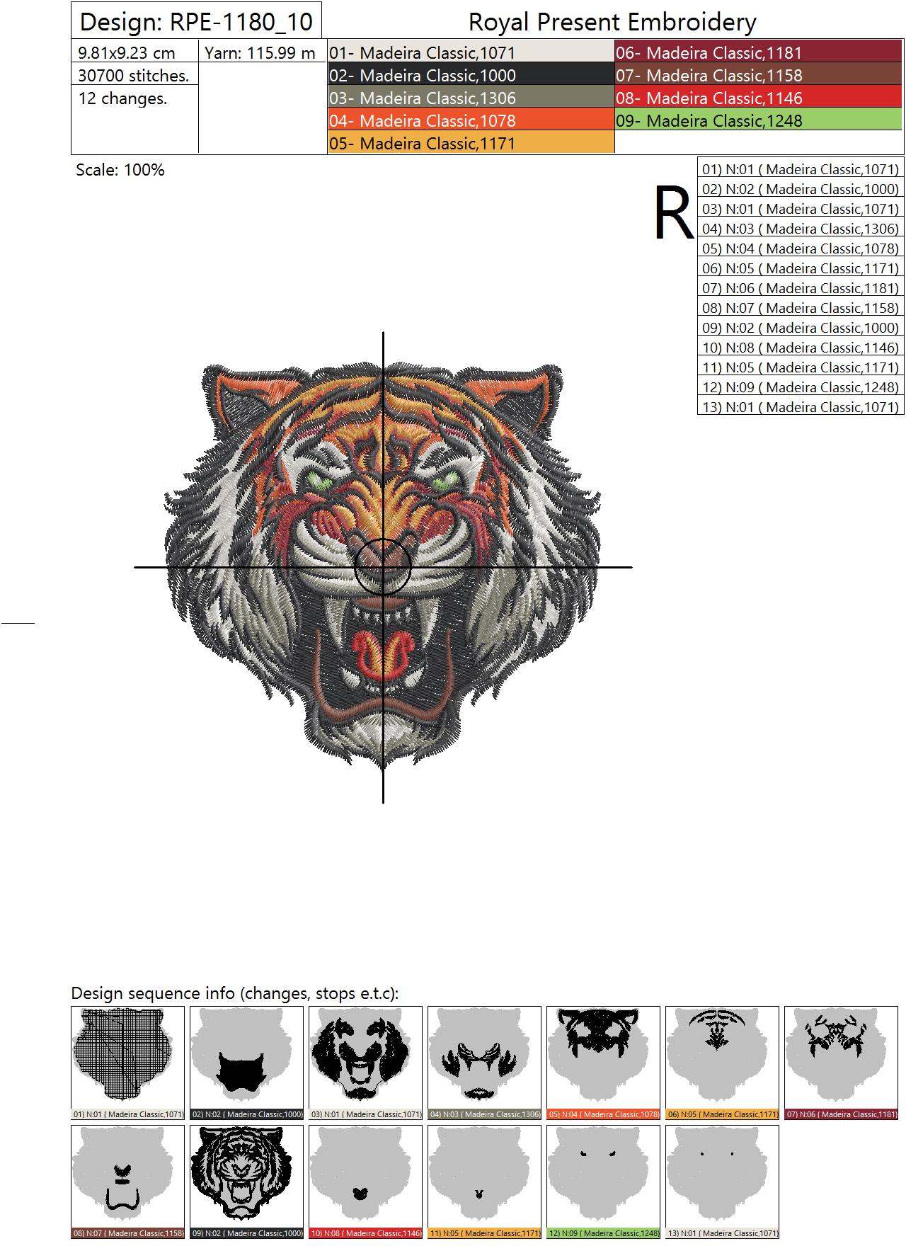 Rpe Free free machine embroidery design — 3.86×3.63 in — 30,680 stitches — 13 colors — DST, EXP, HUS, JEF, PEC