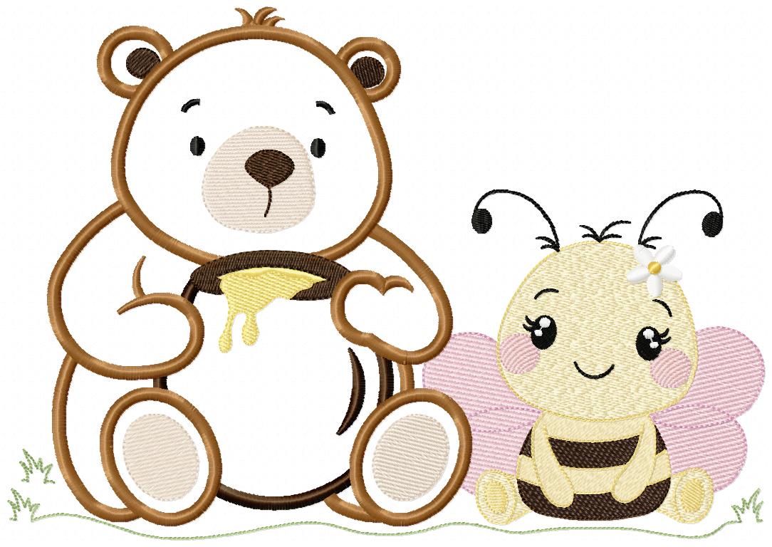 Cenario My Cute Bee 25X18Cm Free free machine embroidery design — 10.02×7.07 in — 29,131 stitches — 22 colors — DST, EXP, JEF, PES, XXX