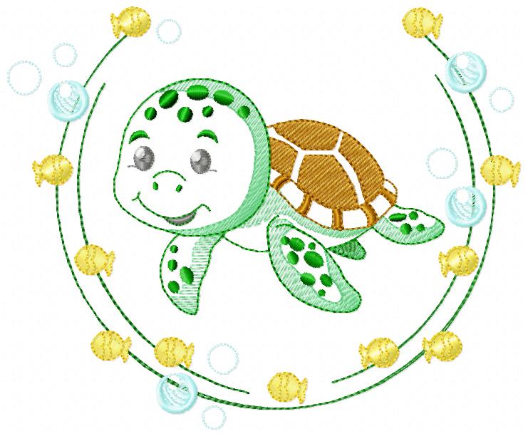 Collection Underwater Of Ocean Part 5 12X10Cm Free free machine embroidery design — 4.72×3.89 in — 8,689 stitches — 10 colors — DST, EXP, JEF, PES, XXX