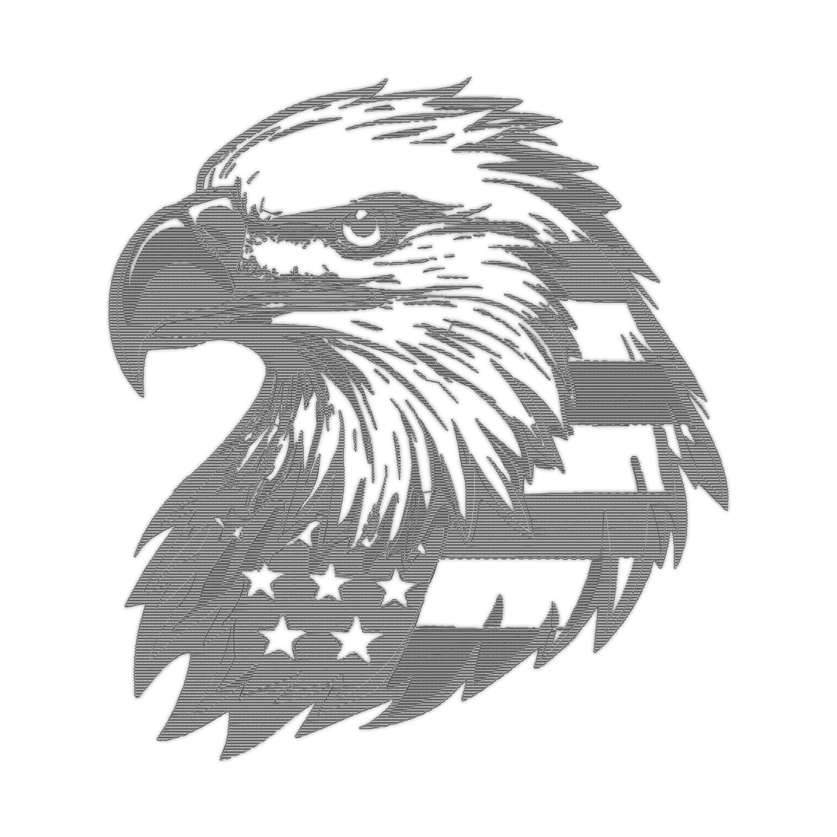 Eagle Linework Design free machine embroidery design — 4.17×4.61 in — 45,137 stitches — 0 colors — DST, EXP, JEF, PEC, PES