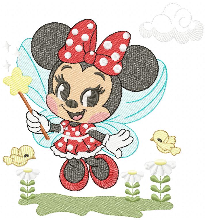 Collection Minnie Embroidery Design 5 11X12Cm Free free machine embroidery design — 4.39×4.72 in — 14,476 stitches — 18 colors — DST, EXP, JEF, PES, XXX