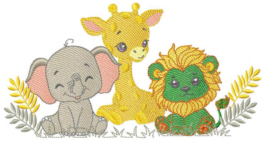 Safari 22X Embroidery Design Free free machine embroidery design — 8.67×4.53 in — 24,943 stitches — 15 colors — DST, EXP, JEF, PES, XXX