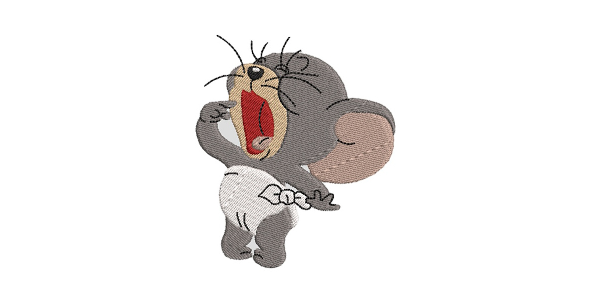 Sleepy Jerry free machine embroidery design — 3.35×3.9 in — 11,522 stitches — 14 colors — DST, EMB, EXP, JEF, PEC