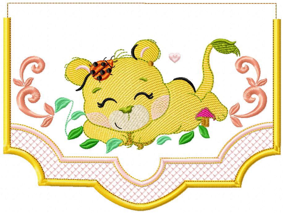 2 Leoa Aba X Multi-Size free machine embroidery design — 9.42×7.06 in — 33,484 stitches — 27 colors — DST, EXP, JEF, PES, XXX