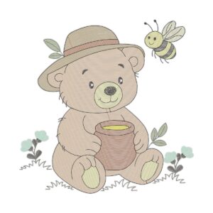 Bear Mel X Free Machine Embroidery Design