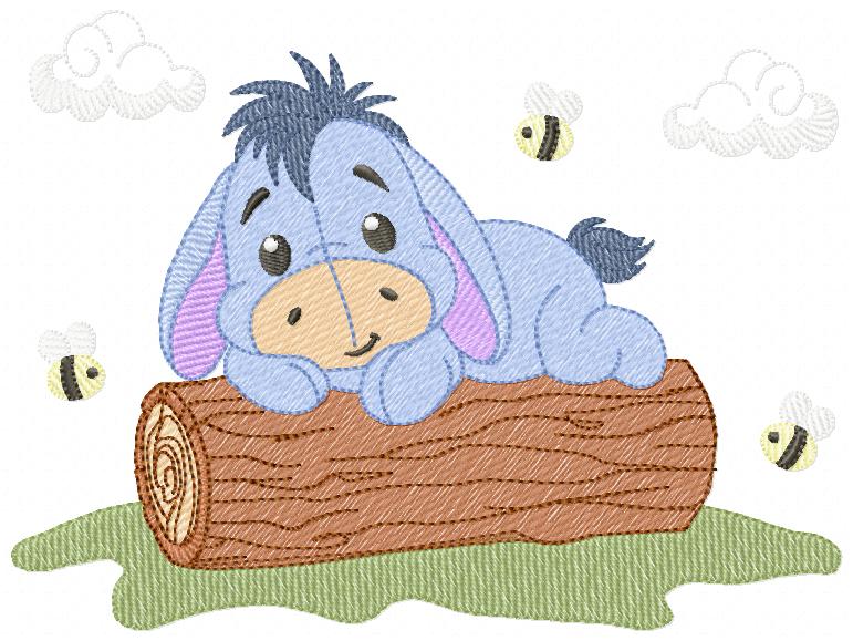 Collection Teddy Bear Pooh Baby 5 Multi-Size free machine embroidery design — 3.93×2.93 in — 9,172 stitches — 14 colors — DST, EXP, JEF, PES, XXX