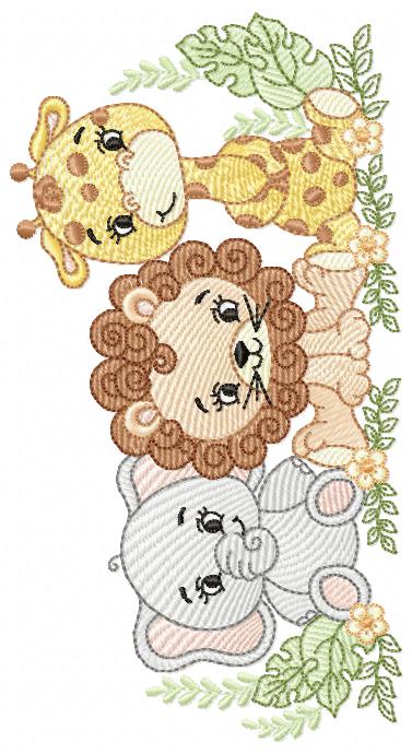 Embroidery Motif free machine embroidery design — 3.76×7.03 in — 21,699 stitches — 14 colors — DST, EXP, JEF, PES, XXX