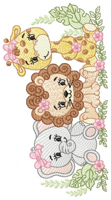 Embroidery Motif free machine embroidery design — 3.85×7.02 in — 25,476 stitches — 14 colors — DST, EXP, JEF, PES, XXX