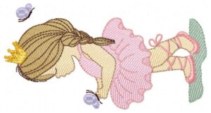 Girl Elegant Free Machine Embroidery Design