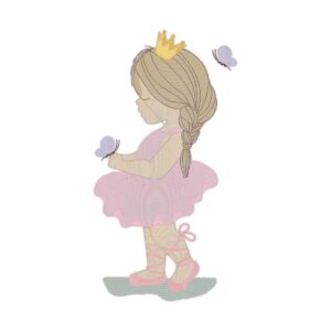 Girl Elegant Free Machine Embroidery Design