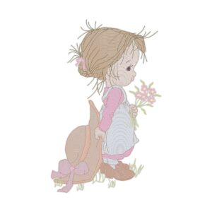Girl Elegant X Free Machine Embroidery Design