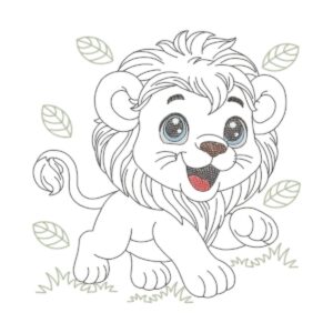 Lion Red X Free Machine Embroidery Design