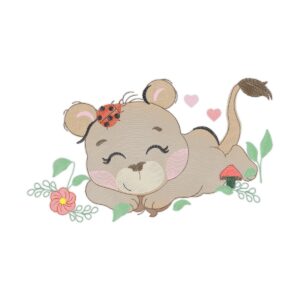Lioness 1 J X Free Machine Embroidery Design