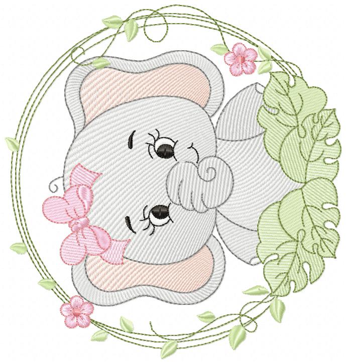 Ramo Elefa X Multi-Size free machine embroidery design — 3.87×3.68 in — 11,588 stitches — 10 colors — DST, EXP, JEF, PES, XXX