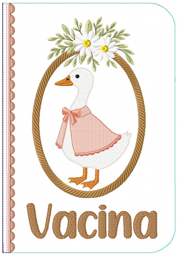 Vacina Goose free machine embroidery design — 10.2×7.05 in — 28,425 stitches — 20 colors — DST, EXP, JEF, PES, XXX