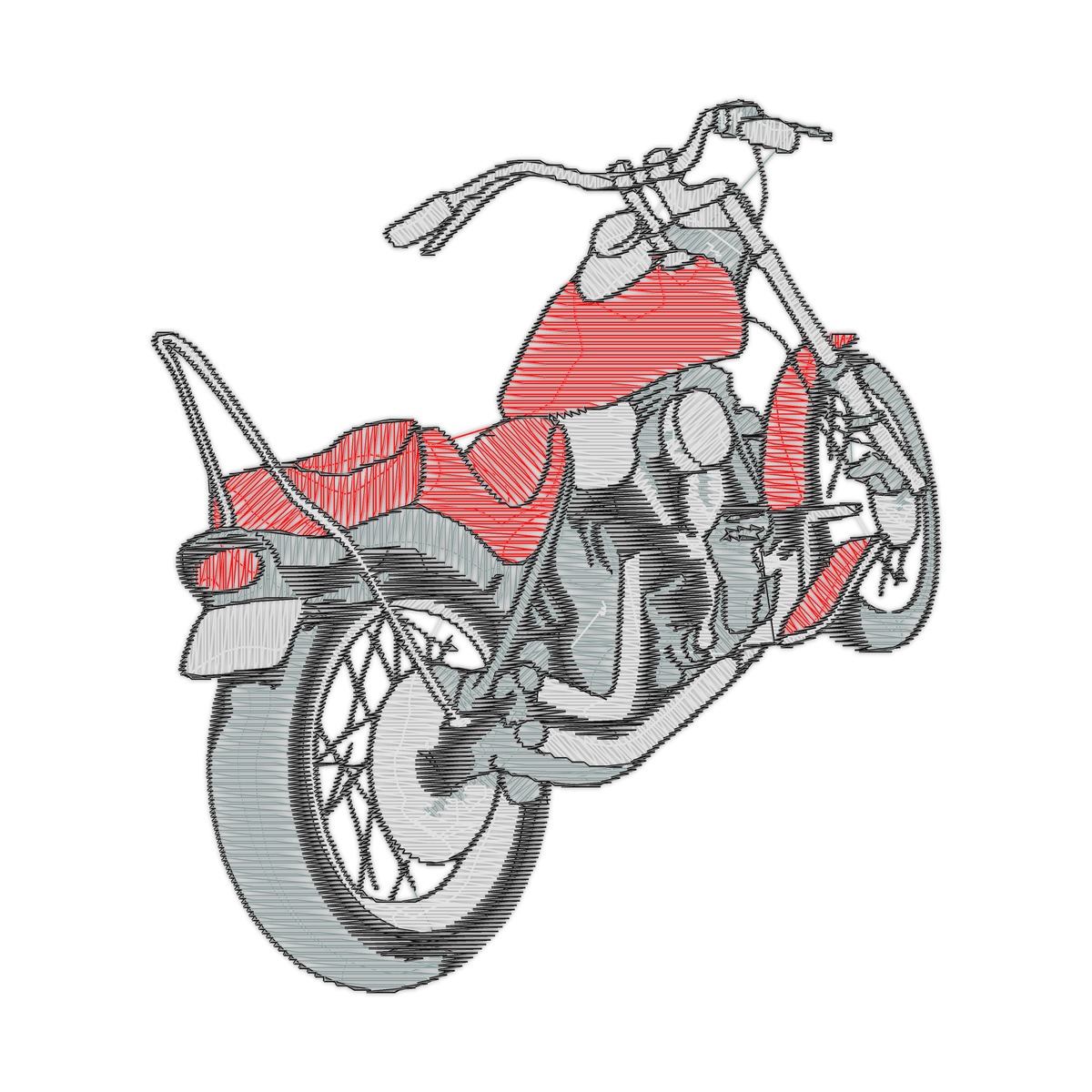 Vtwin 3 free machine embroidery design — 2.86×3.23 in — 14,501 stitches — 4 colors — JEF