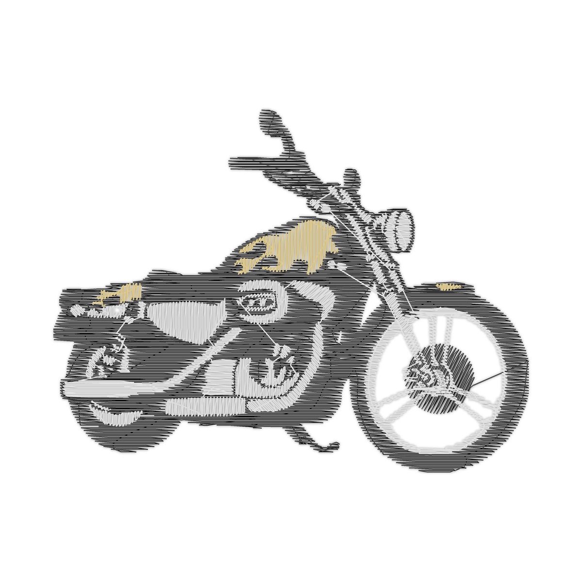 Vtwin 6 free machine embroidery design — 3.5×2.67 in — 8,972 stitches — 3 colors — JEF