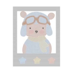 17 Bear Polaroid Babita Free Machine Embroidery Design