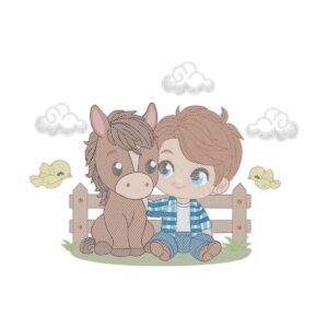 Baby Horse Free Machine Embroidery Design