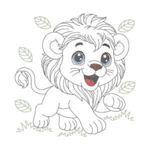 Lion Red X Free Machine Embroidery Design