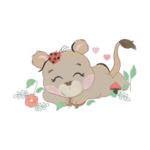 Lioness 1 J X Free Machine Embroidery Design