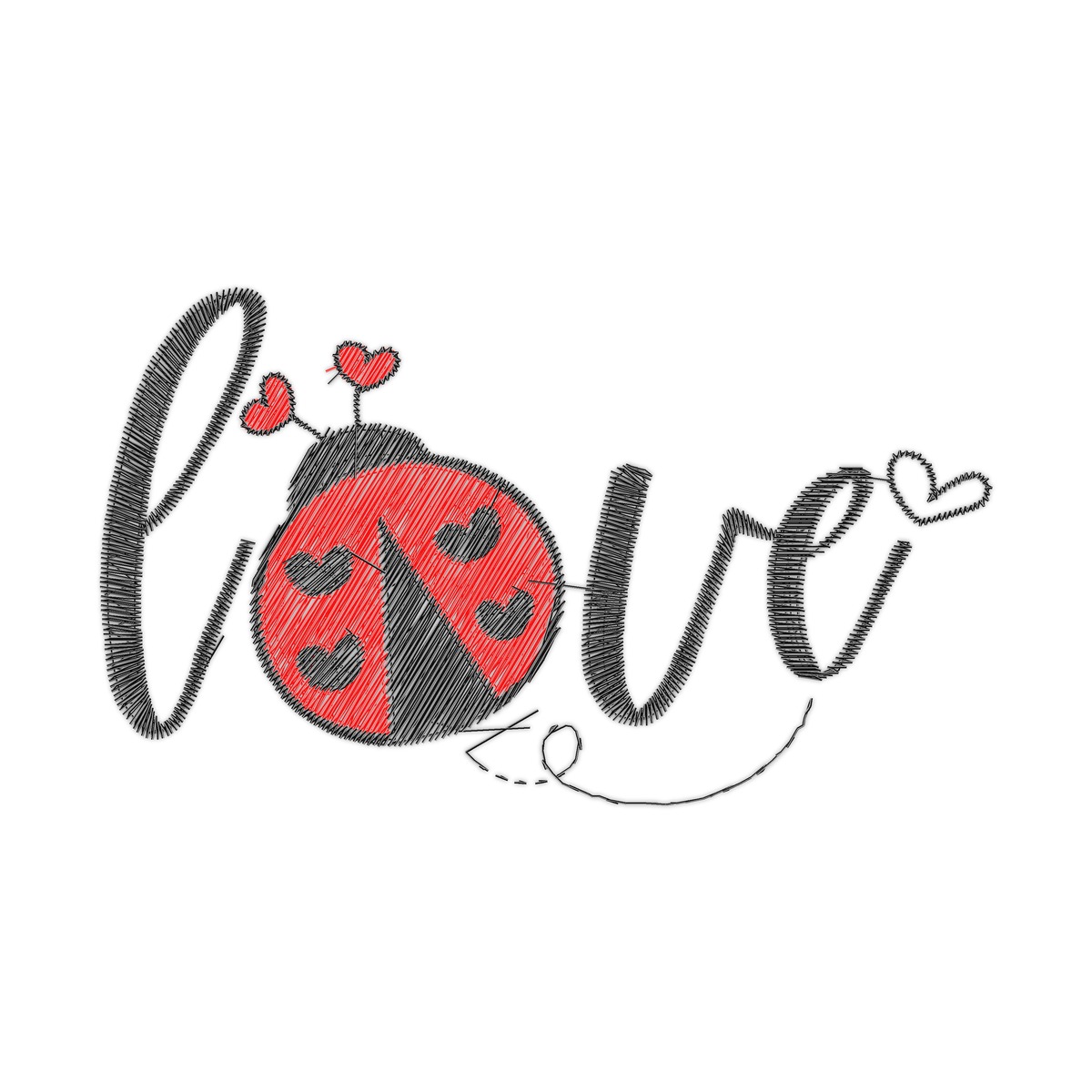 Temp 354 Linework Design free machine embroidery design — 3.02×1.75 in — 5,112 stitches — 2 colors — CND, DST, HUS, JEF